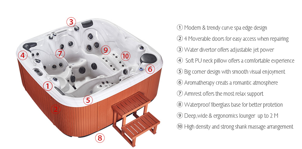 special design outdoor spas for sale, outdoor spas prices,hot tub for sale