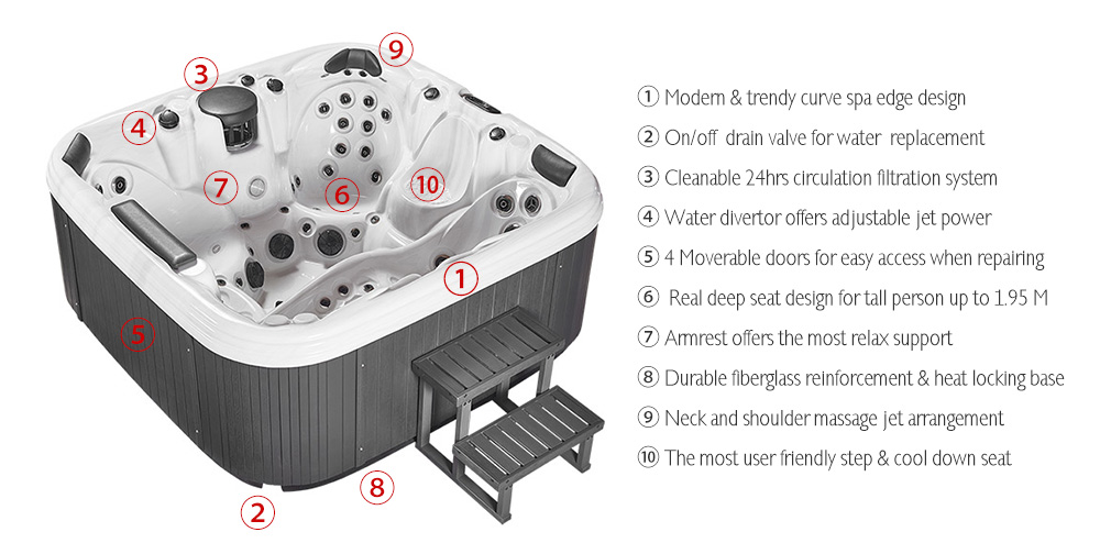 Find the premium&nbsp;hot tub&nbsp;in CHINA,Get our fantastic Spas at unbeatable prices,email us to get more info now!